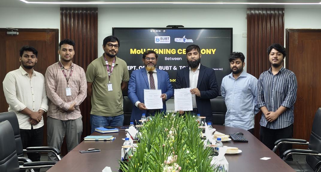 MoU signing ceremony between the Department of Computer Science and Engineering at Bangladesh University of Business and Technology and Toph